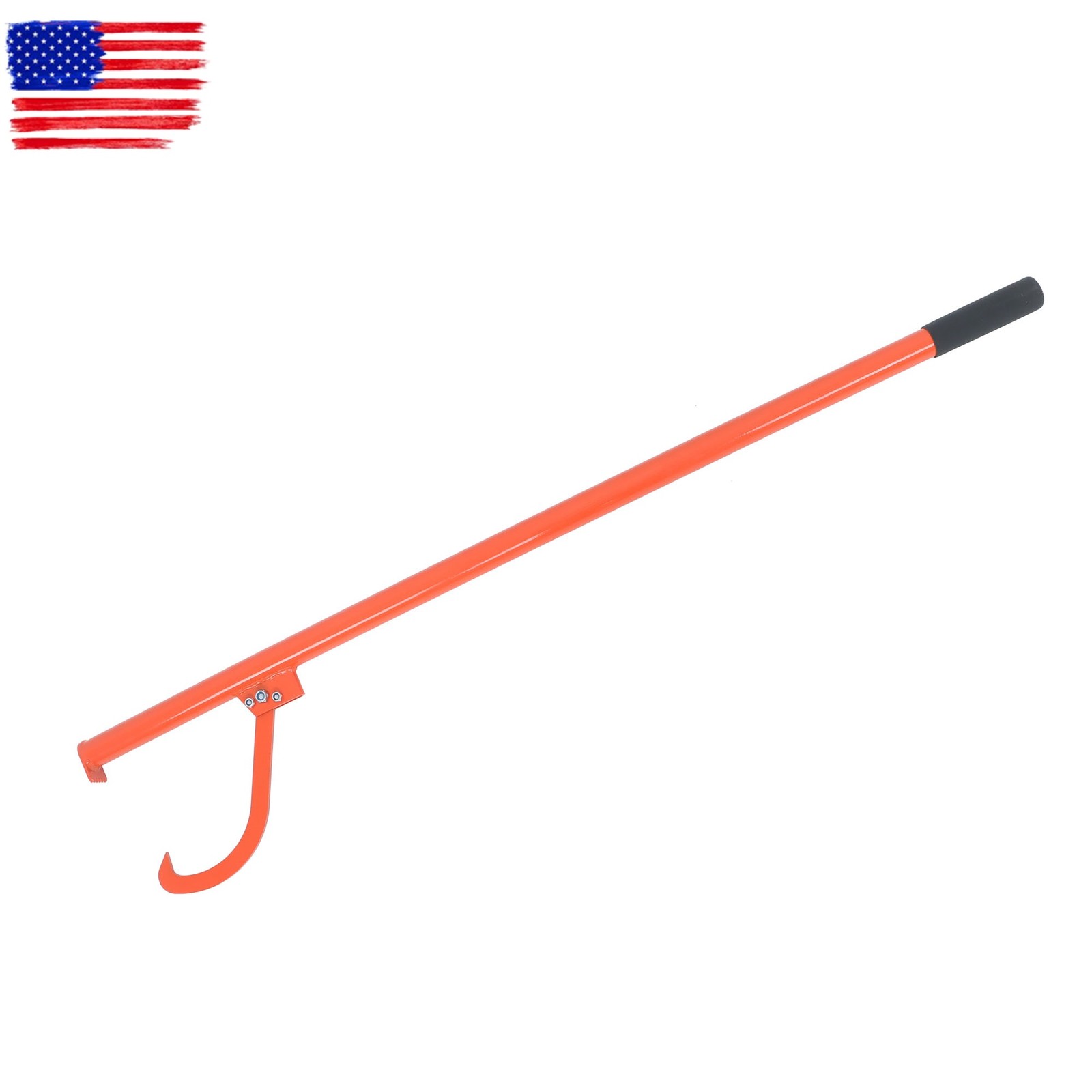 58in Felled Cant Hook Logging Tool - Steel Log Roller Tool W/ Rubber handle