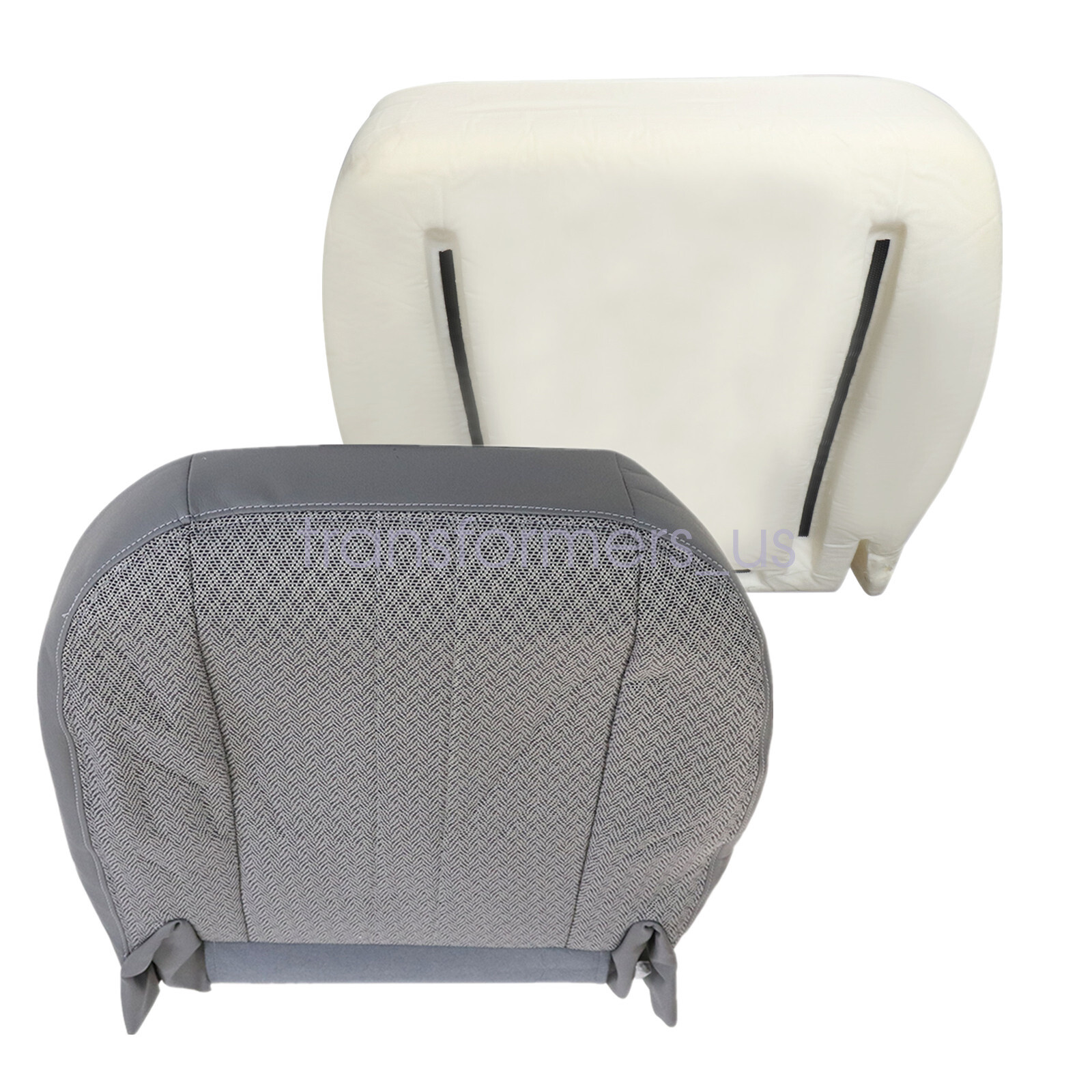 For 2003-2014 Chevy Express Driver & Passenger Cloth Seat Cover & Foam Cushion