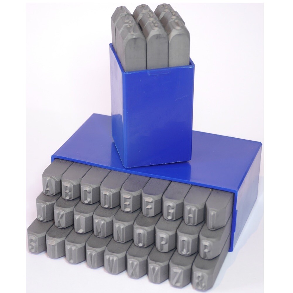 GRAVUREM-S Number, Letter Punch Set, REVERSE/MIRROR INVERTED  0-9 and / or A-Z,&