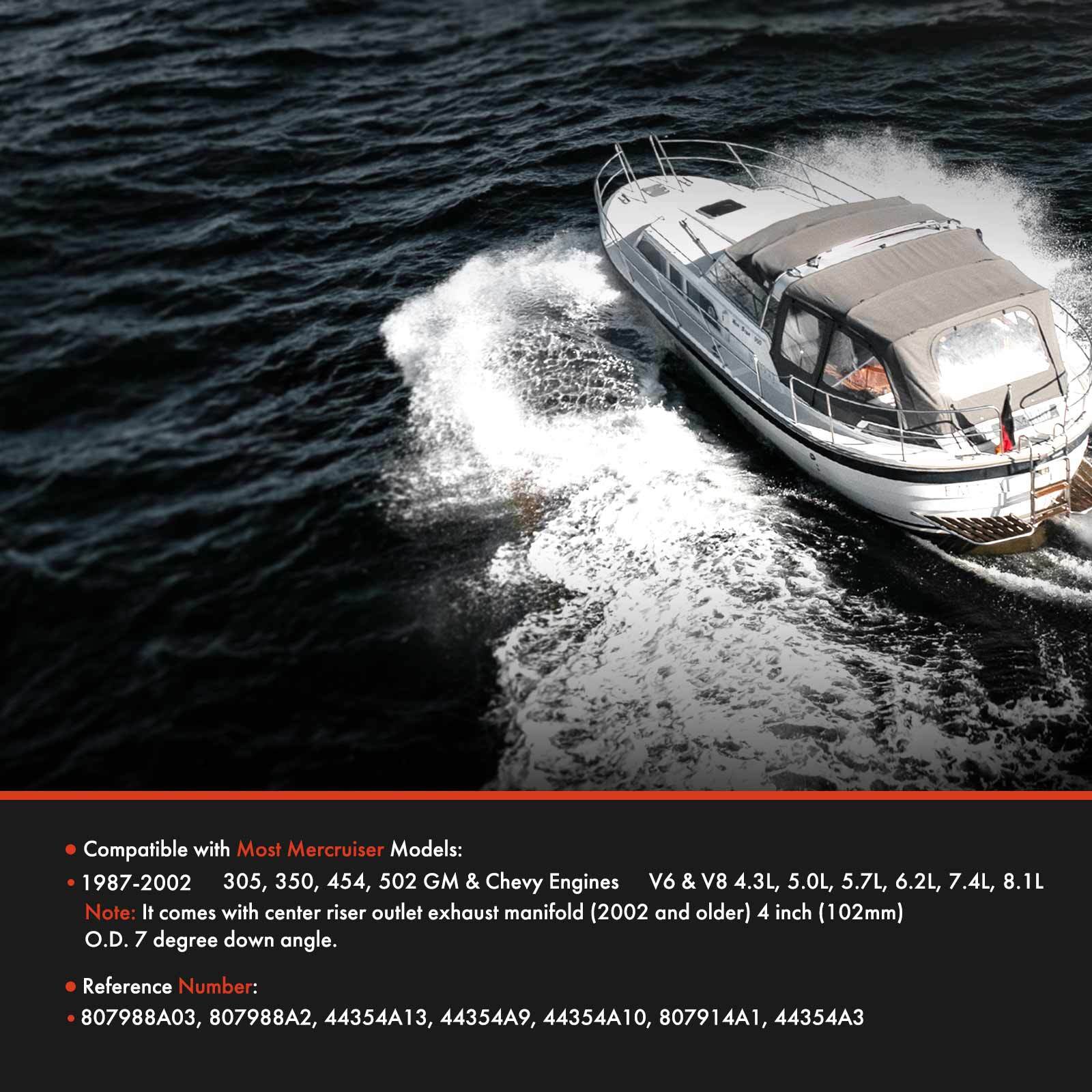 4" Exhaust Elbow Riser for Mercury Marine Mercruiser Engine GM V6 & V8 1987-2002