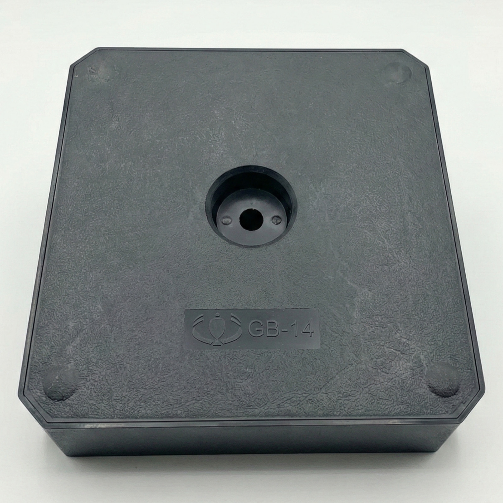 Black Gloss Display Base Weighted Square Pedestal for Trophies, & Crafts