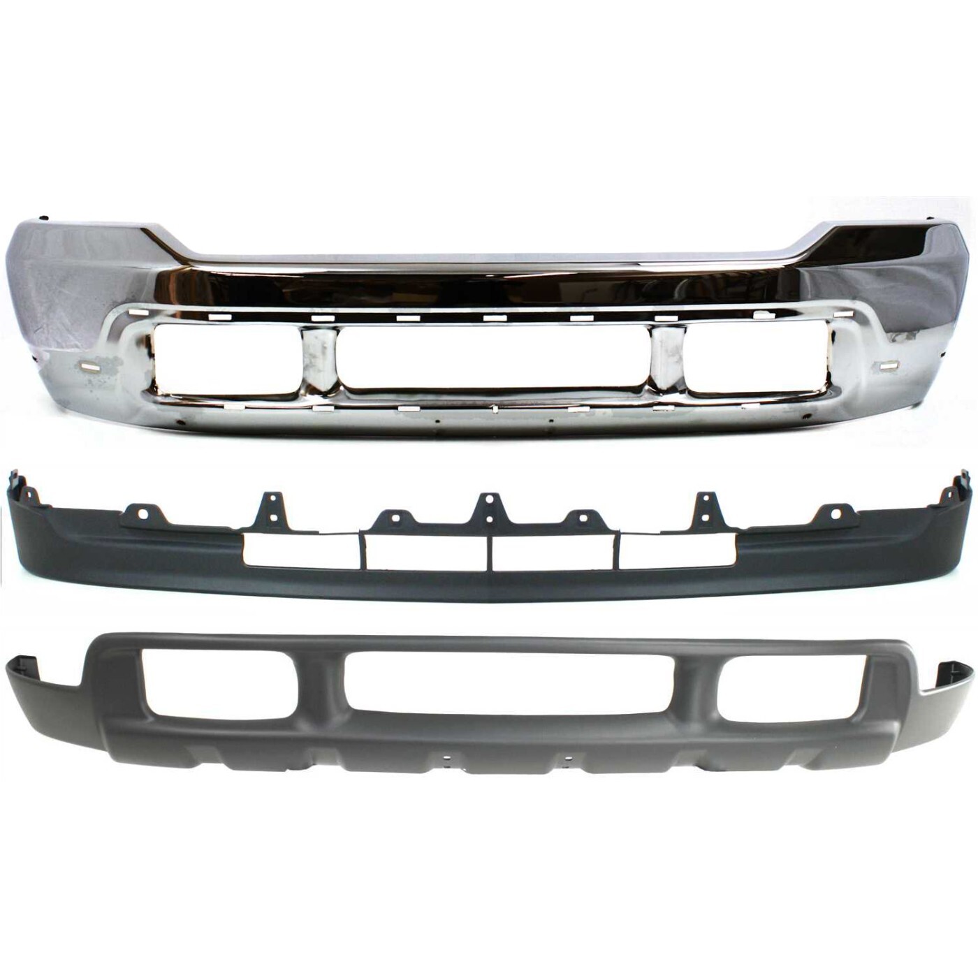 Bumper Kit For 2001-2004 Ford F250 Super Duty F-Series Front Chrome with Valance