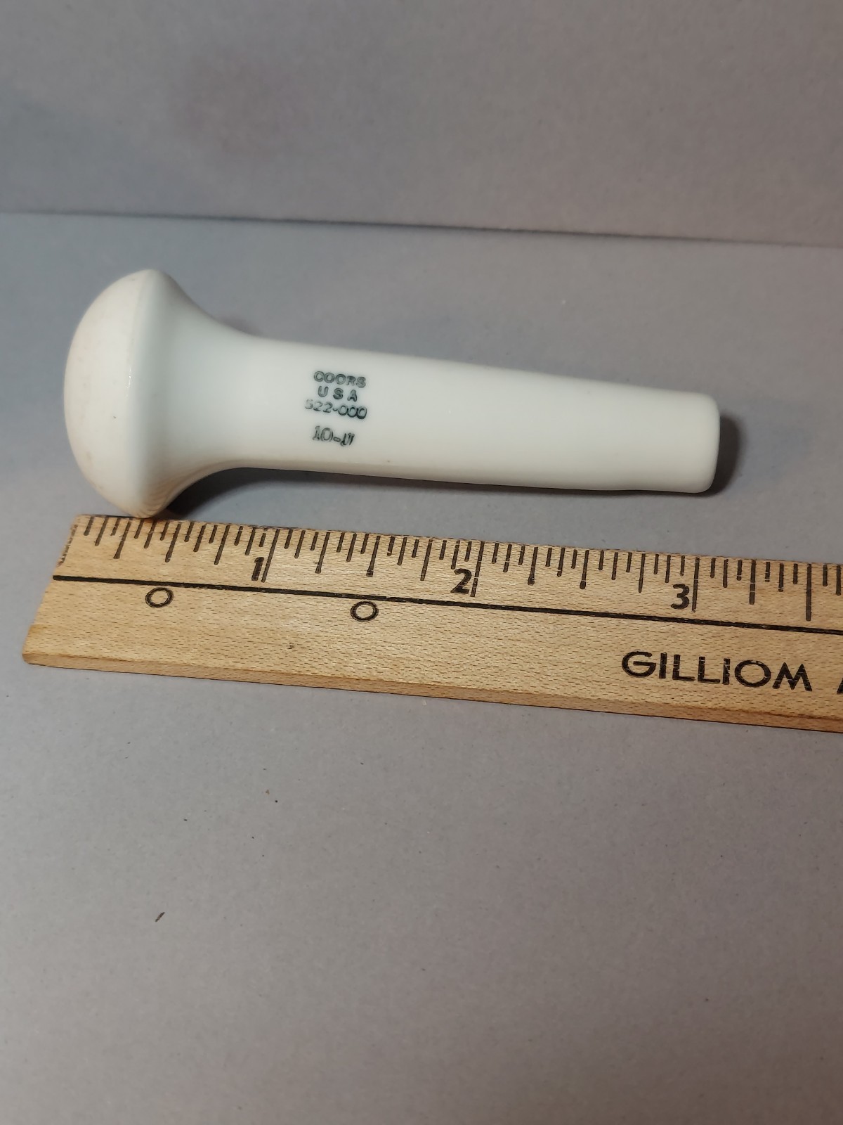 Vintage Small Coors USA Heavy White Porcelain Mortar & Pestle Lab Pharmacy