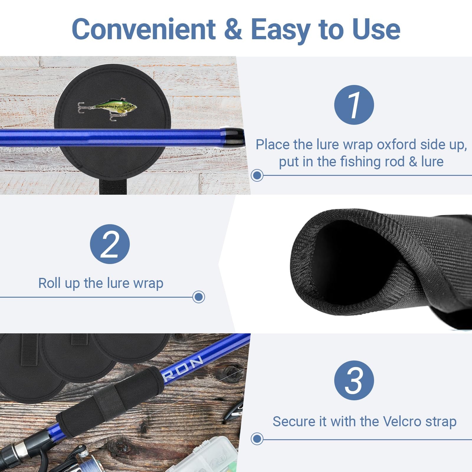 10 Pcs Fishing Lure Wraps - Hook & Lure Protectors Covers for Safe Bait Stora...