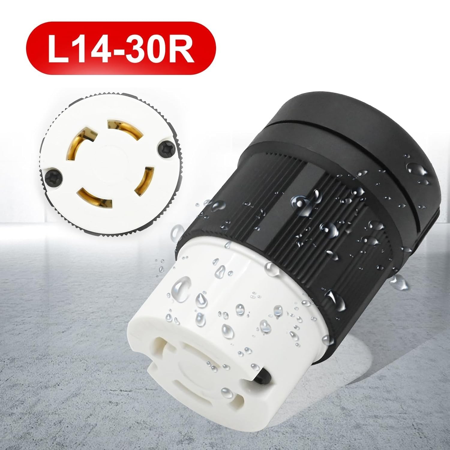 L14-30R 30 Amps 125/250V 4 Prong Generator Twist Locking Plug Connector Female