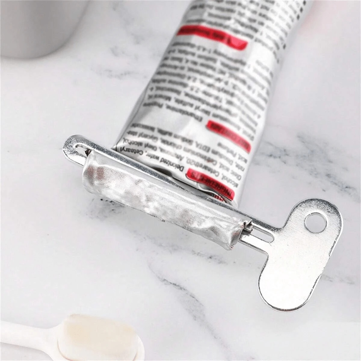 Toothpaste Tube Squeezer Stainless Steel Rolling Cream Tube Manual Dispenser
