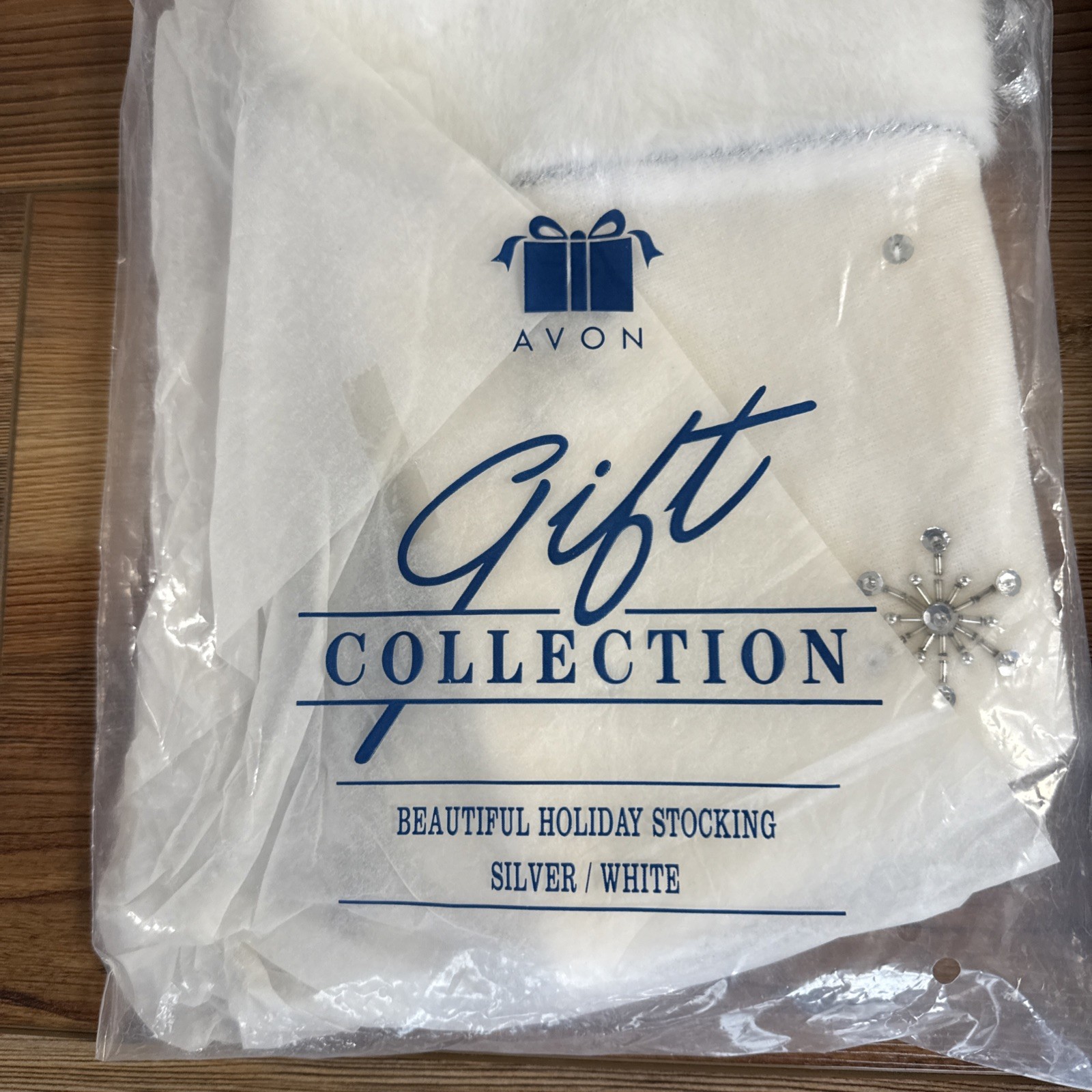 3 Lot Avon Country Holiday Christmas Stocking Snowman Santa Silver White