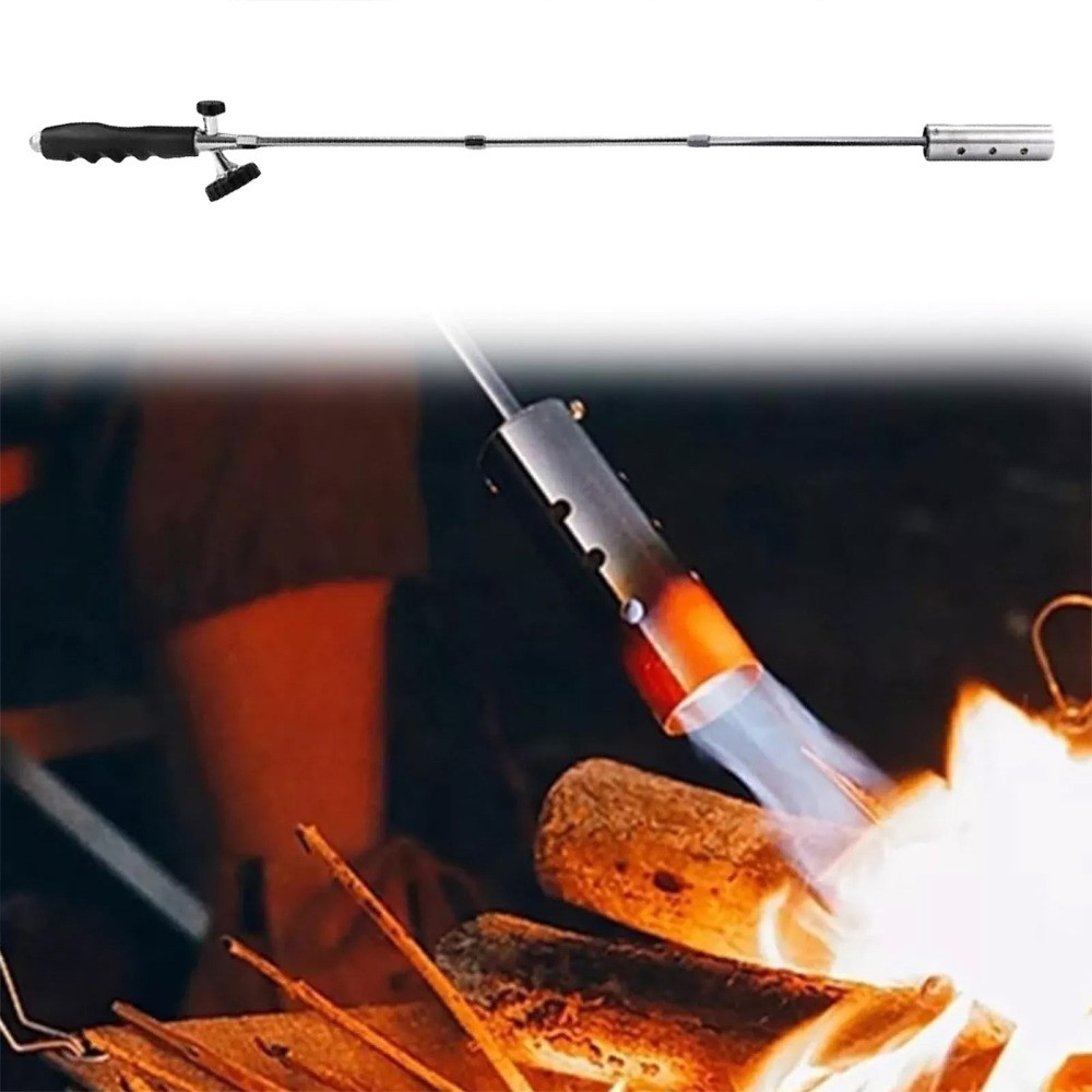 Long Arm Burner Weed Torches Flamethrower Blow Torch with Flame Control Valve