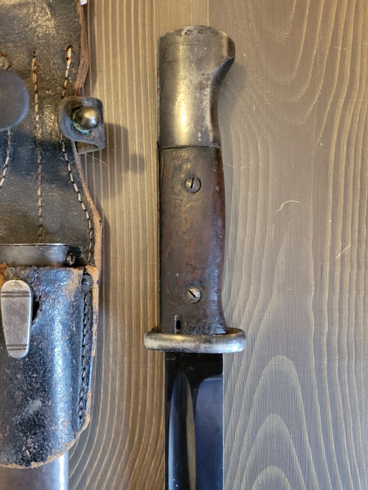 EXCELLENT! WWII German K98 Combat Bayonet w/Org Sheath & Frog!