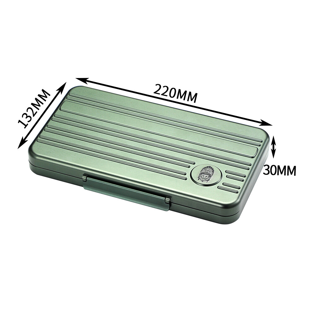 Lubinski Travel Cigar Humidor Case Portable Metal Cigar Holder Box 5 Count Green