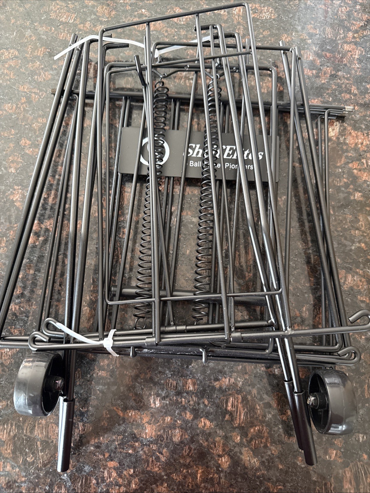 ShelfElites Ball Hopper Basket – Tennis & Pickleball Picker for Large, Black