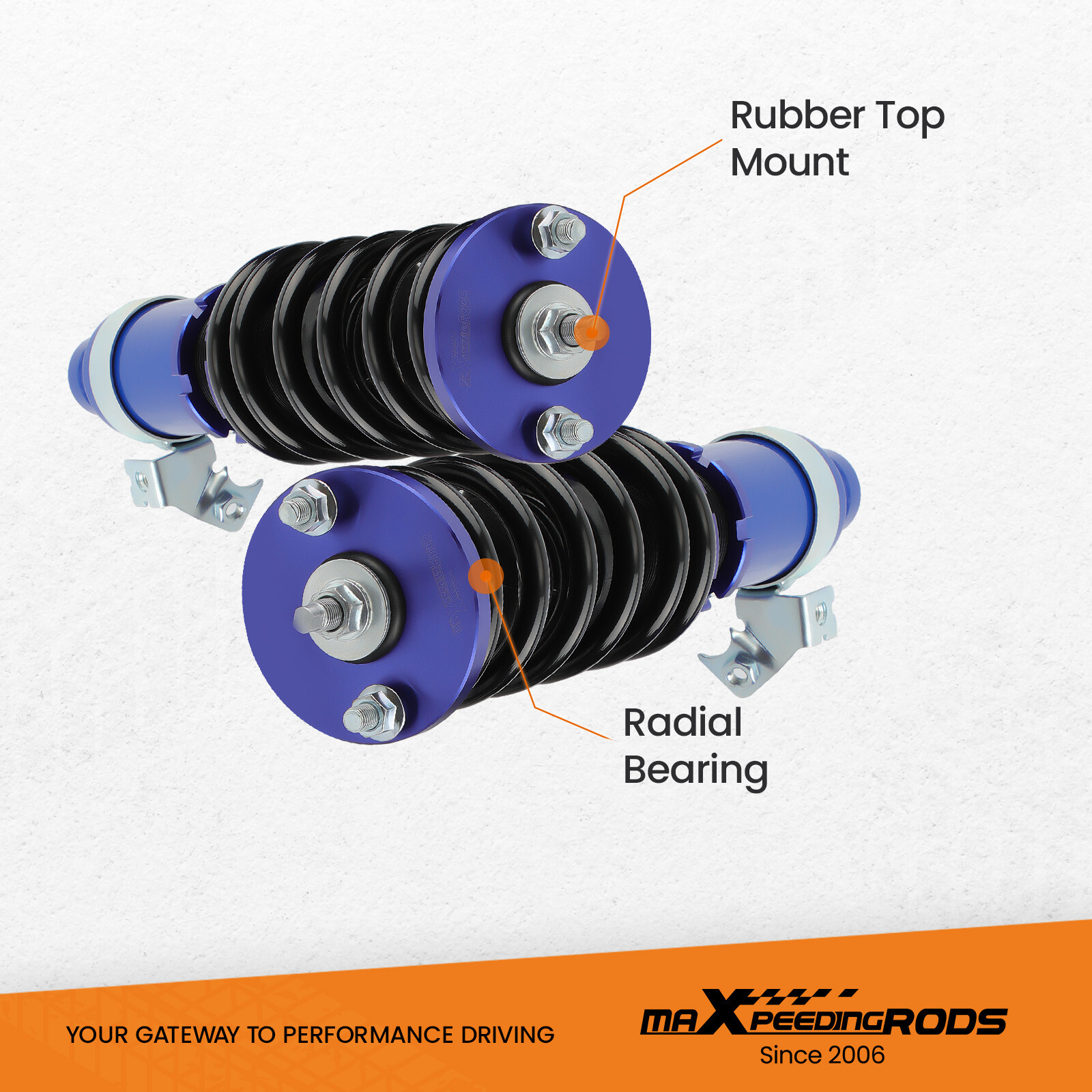 MAXPEEDINGRODS STREET ADJUSTABLE COILOVERS FOR HONDA CIVIC 92-00 INTEGRA 94-01