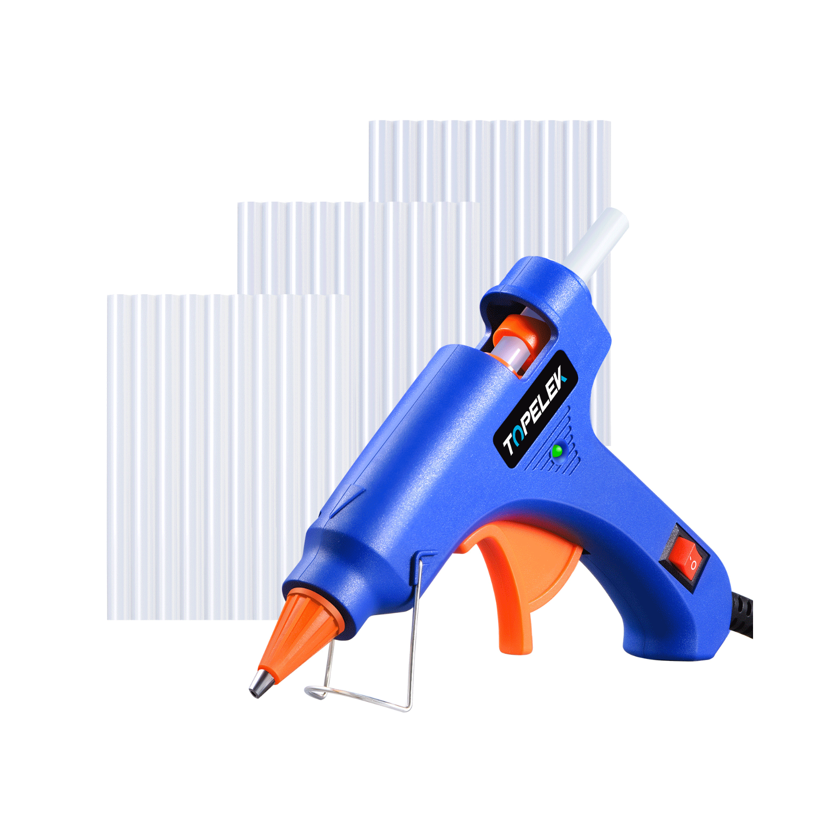 Topelek Mini Hot Glue Gun with 30 Glue Sticks Blue Tear002BDUS