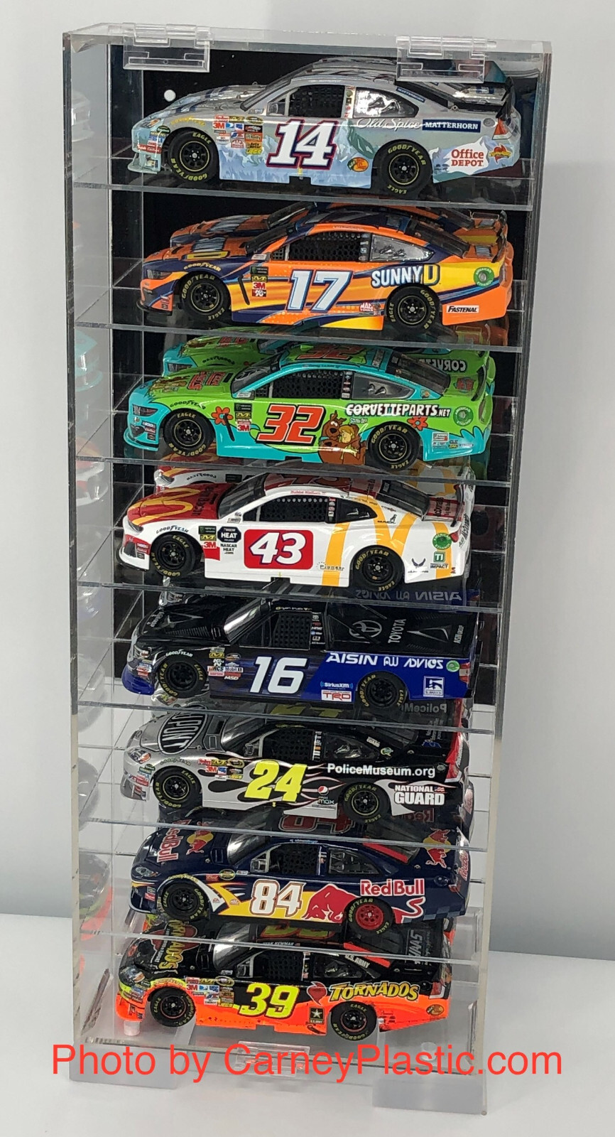 NASCAR 1:24 Diecast Display Case 8 Car Vertical