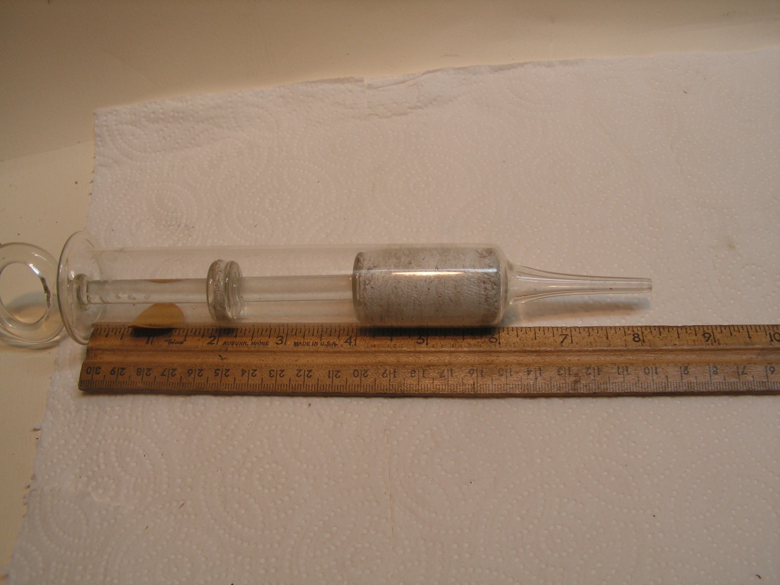 Vintage Glass Syringe Antique P J McElroy Surgeon Medical Apothecary Unused?