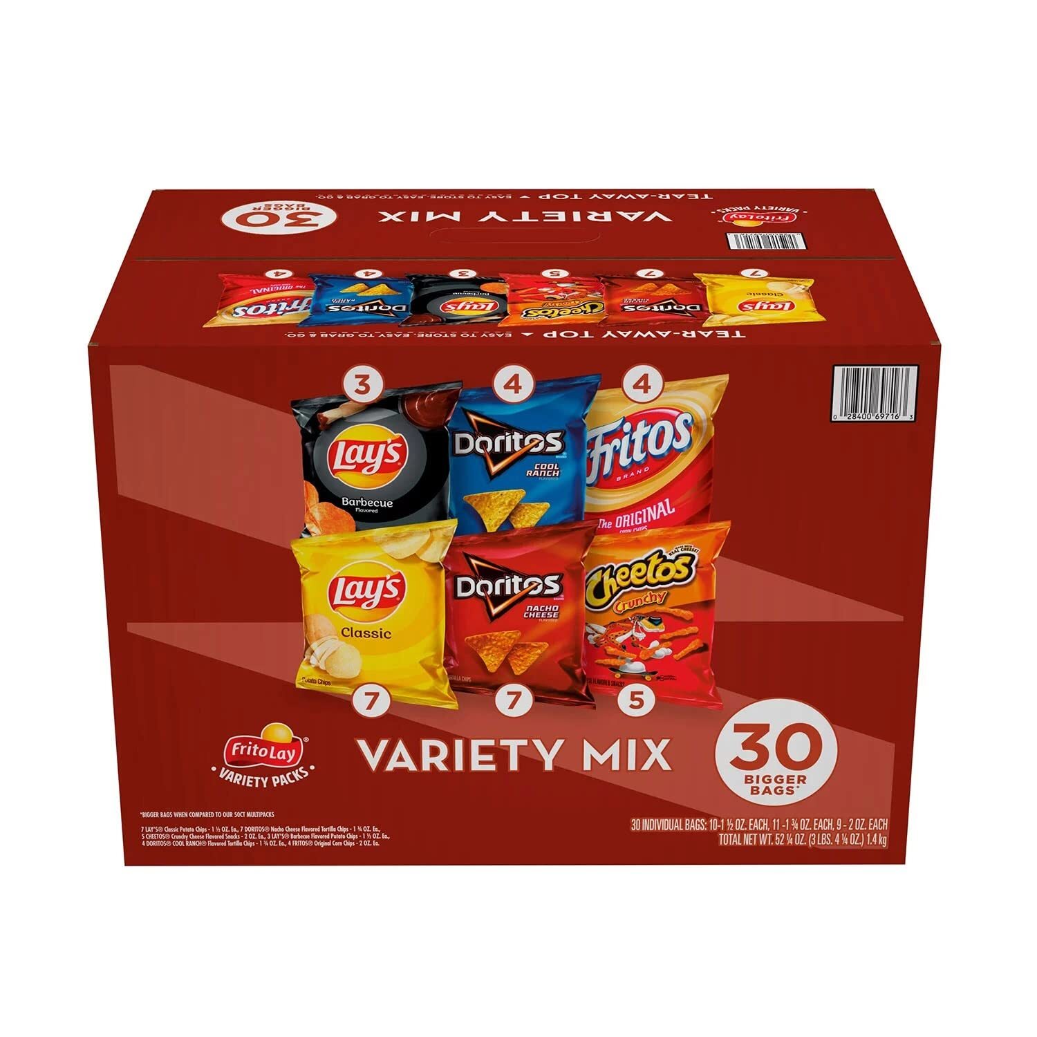 Frito-Lay Company, Frito Lay Variety Mix Variety Packs, 30 Count
