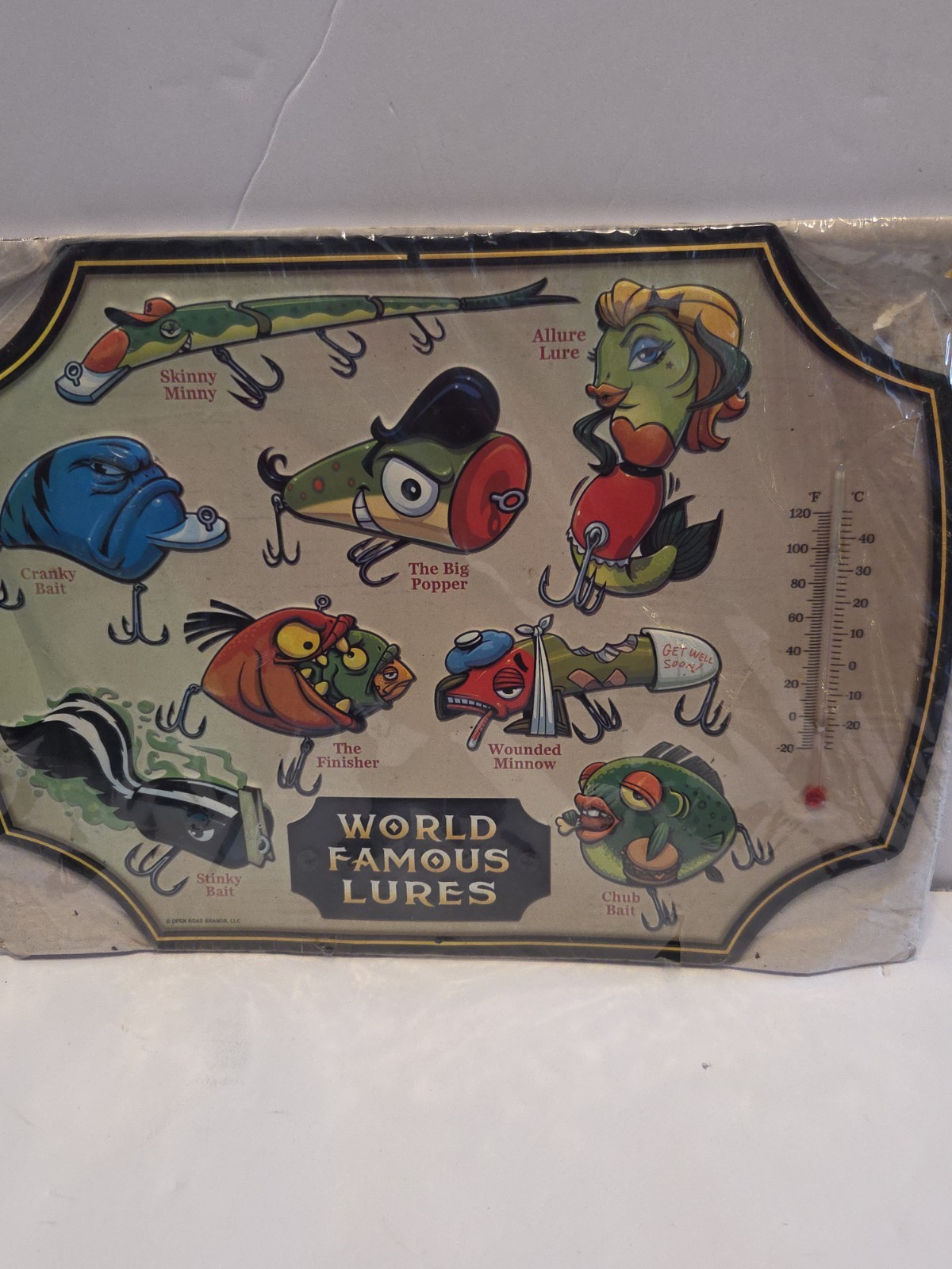 World Famous Lures Thermometer Open Road Brand