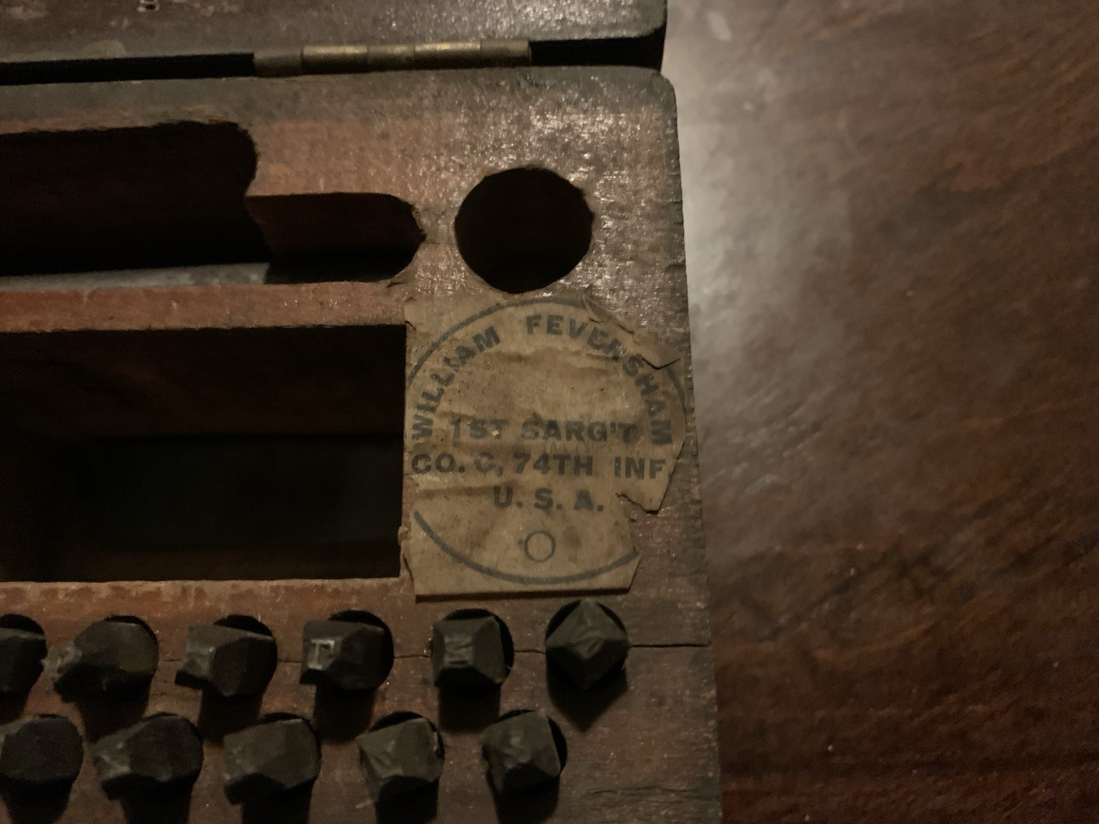 Ww1 Dog Tag And Metal Marker U.S.