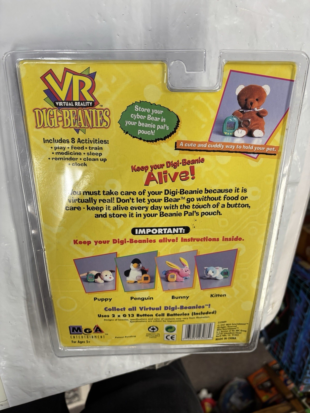 New VTG 1997 Digi Beanies Virtual Bear Giga Pets by MGA Entertainment Rare New A