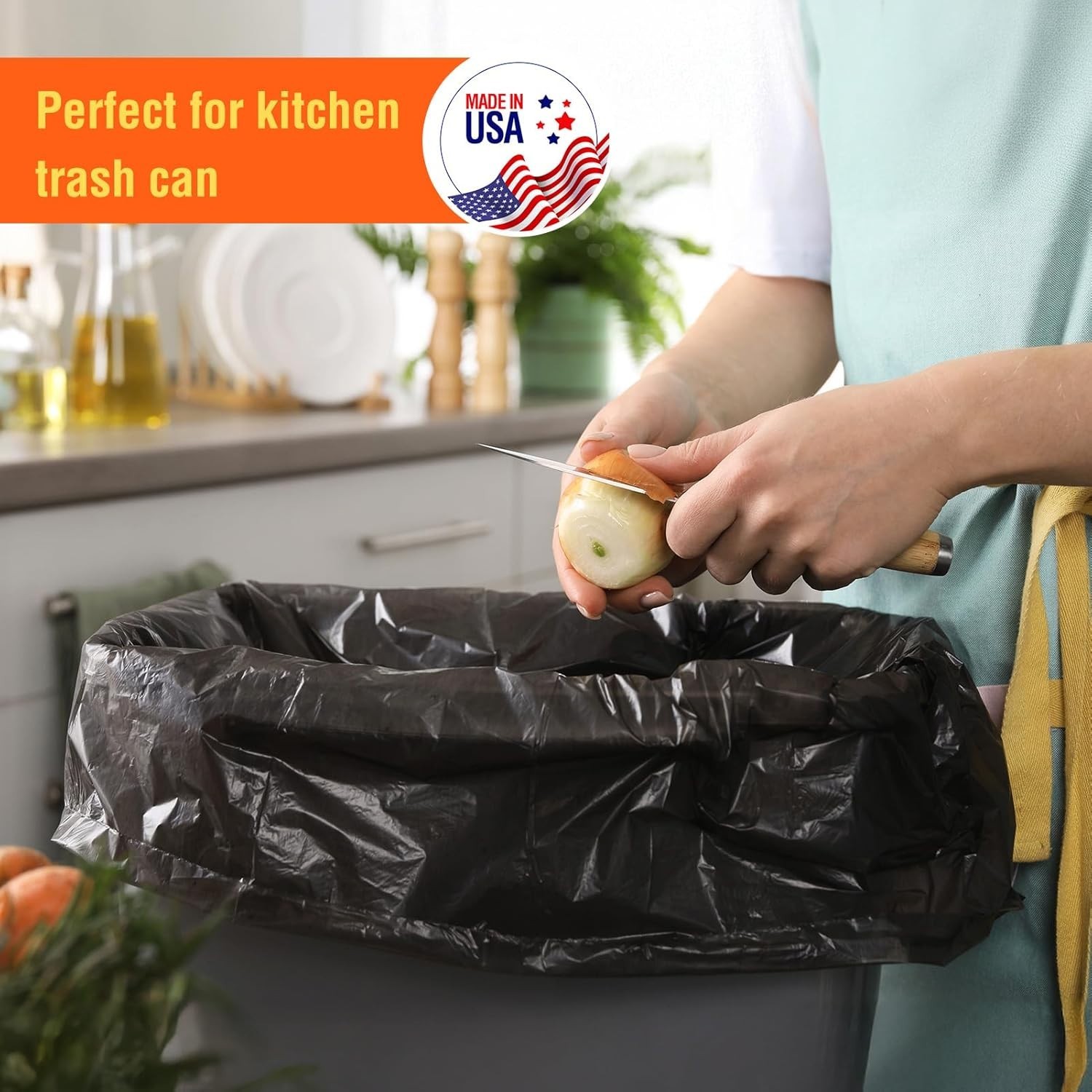 30-33 Gallon Black Trash Bags Kitchen Garbage Rubbish Bags 250Bags 32x38" Medium