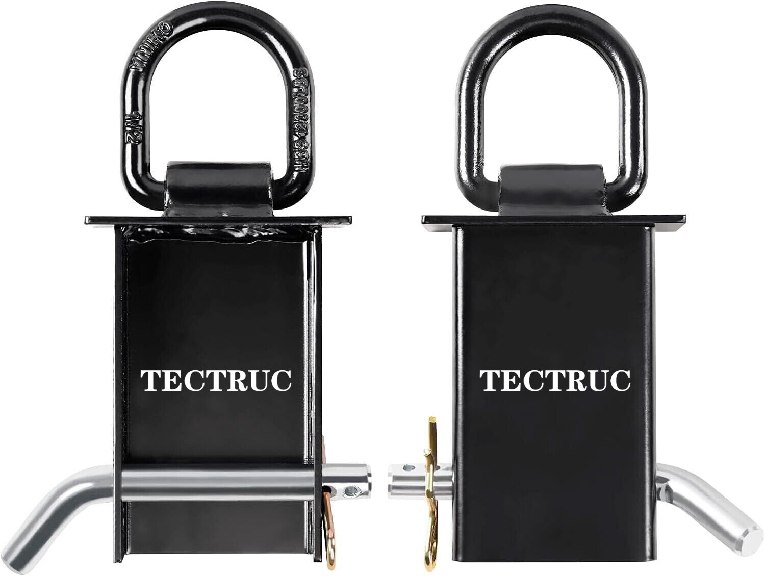 8 Pack Stake Pocket D Ring Heavy Duty Adjustable Trailer Stake Pocket,Black