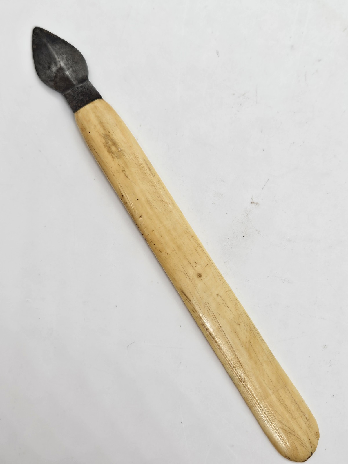 Antique 1800's Single Blade Bloodletting Quack Medical Scalpel Fleam Bone Handle