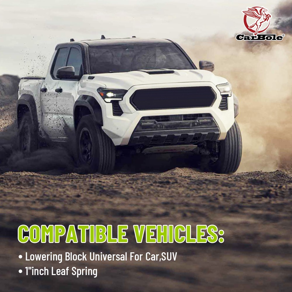 1" Inch Universal Aluminum Extruded Leaf Spring Lowering Block Kit 2PCS