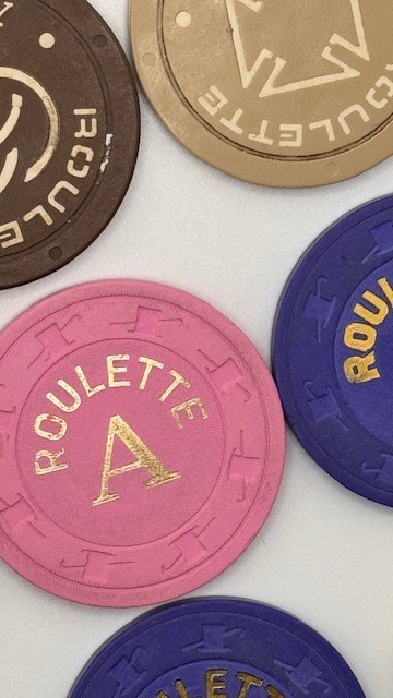 Lot of 14 Misc. Roulette Chips-Clean-Payboy Chips