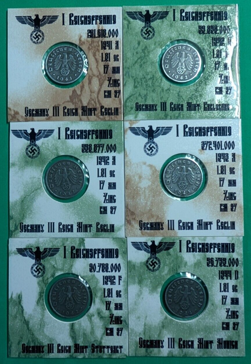 💰 1941 - 1944 Germany 1 Reichspfennig - Zinc coin - WWII - 1 coin