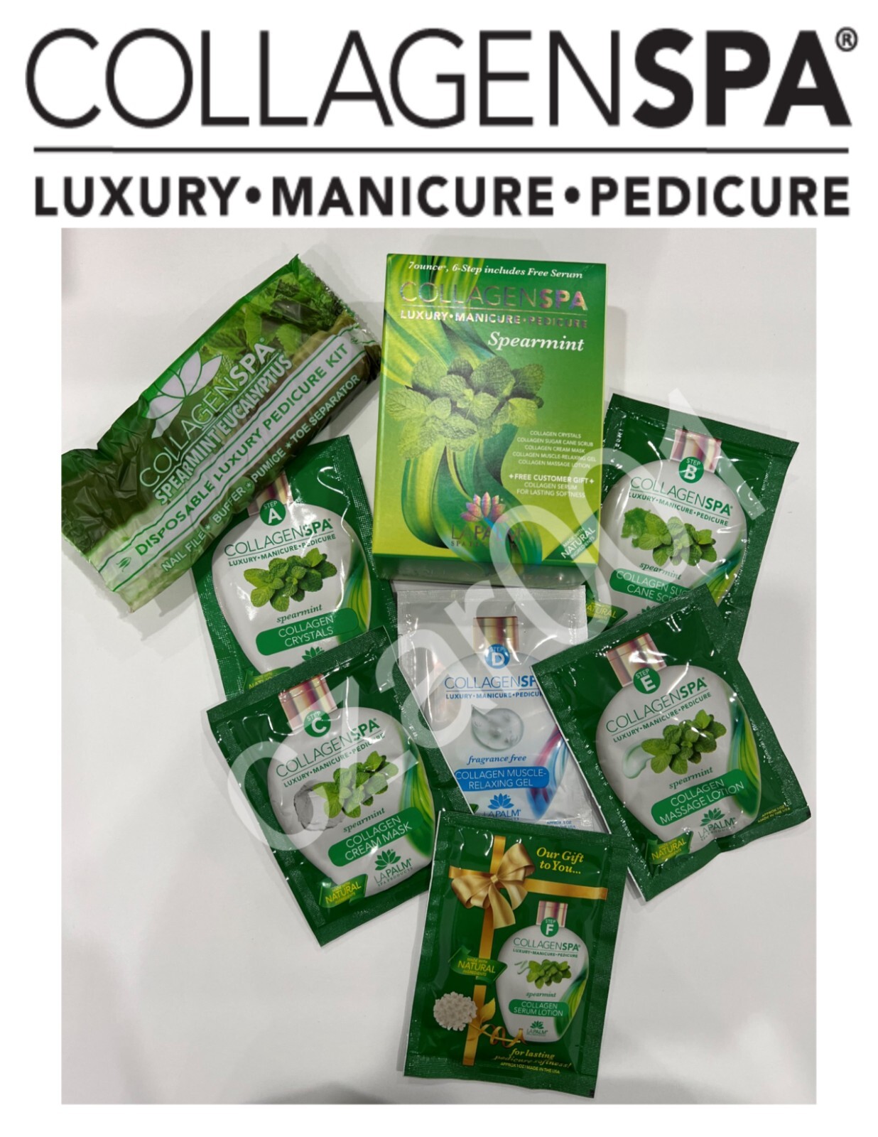 La Palm COLLAGEN SPA 6 step w/bomb or 6 step w/Pedi Kit-11 SCENT TO CHOOSE FROM