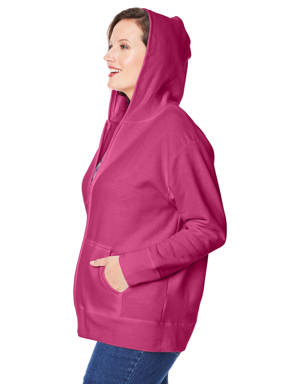 Just My Size Hoodie Women's Plus Size ComfortSoft Fleece Full Zip EcoSmart 1x-5x