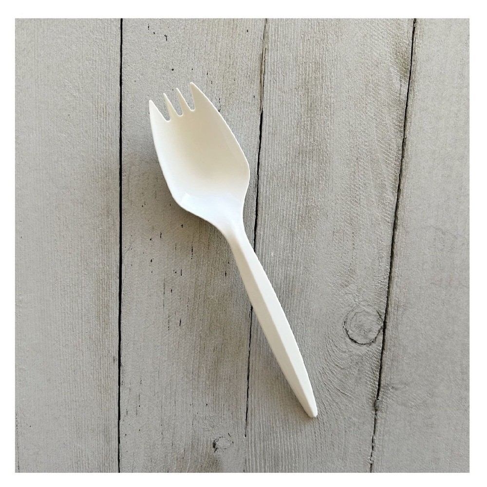 Boardwalk SPORKWHPPIW Polypropylene Plastic Spork Cutlery - White (1000/CT) New