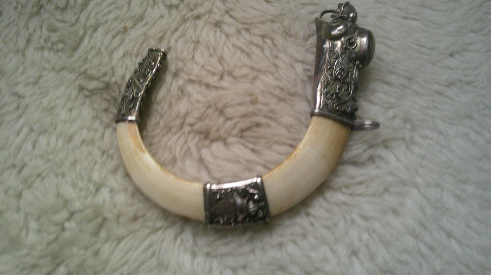 PAPUA NEW GUINEA Lot Two Necklaces SKULL Boar Tusks