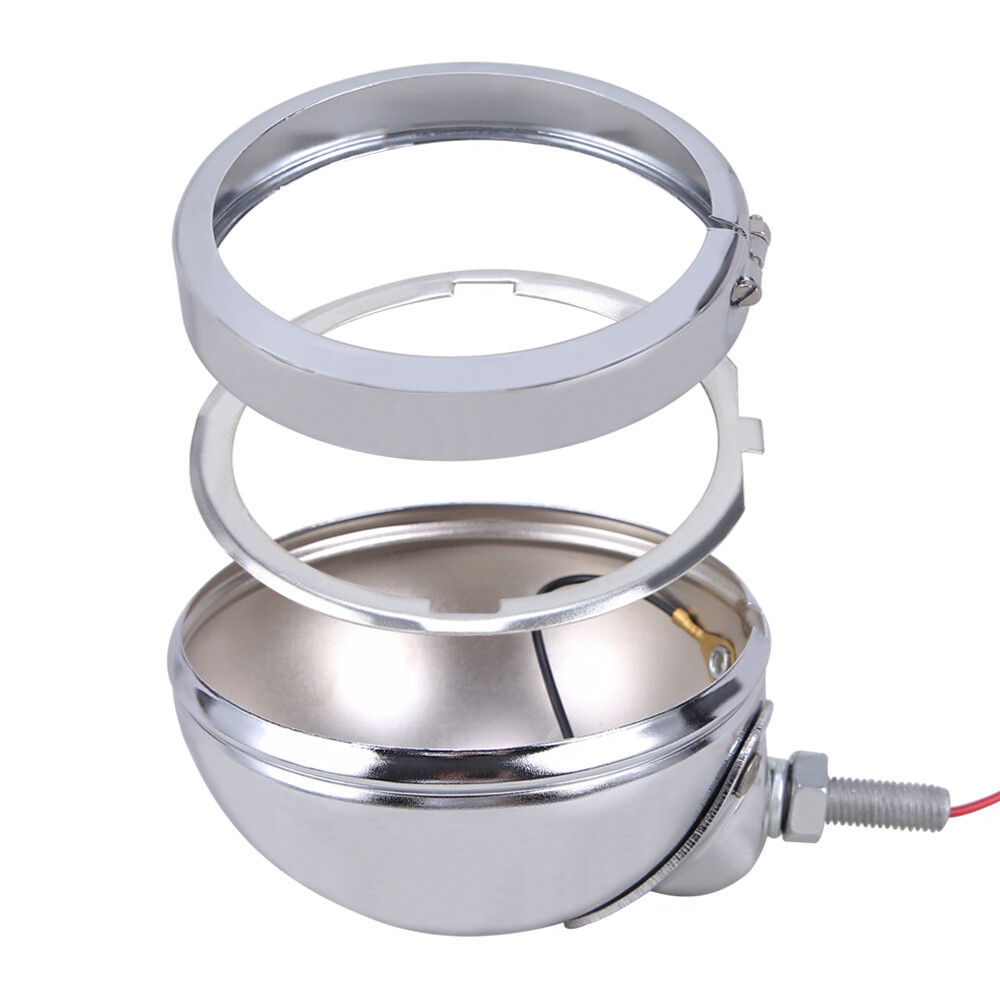 2x Motorcycle 4.5" Inch Fog Light Passing Spot Lights Chrome Housing For Harley