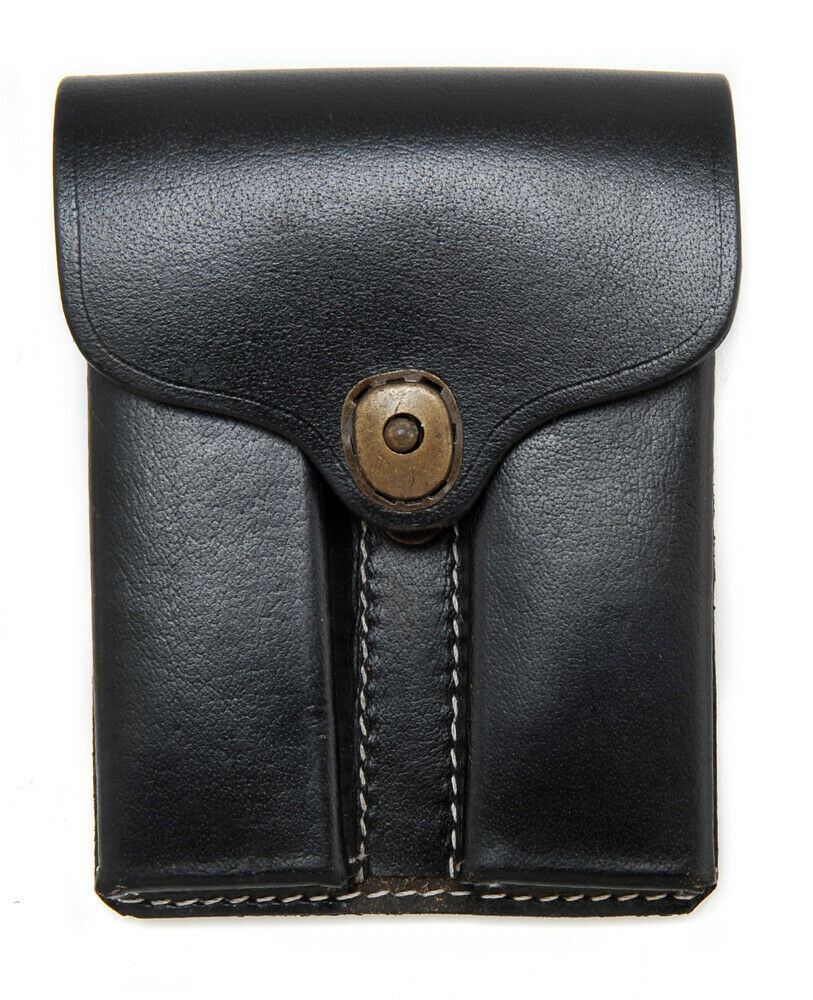 Black Leather .45 Double Magazine Pouch