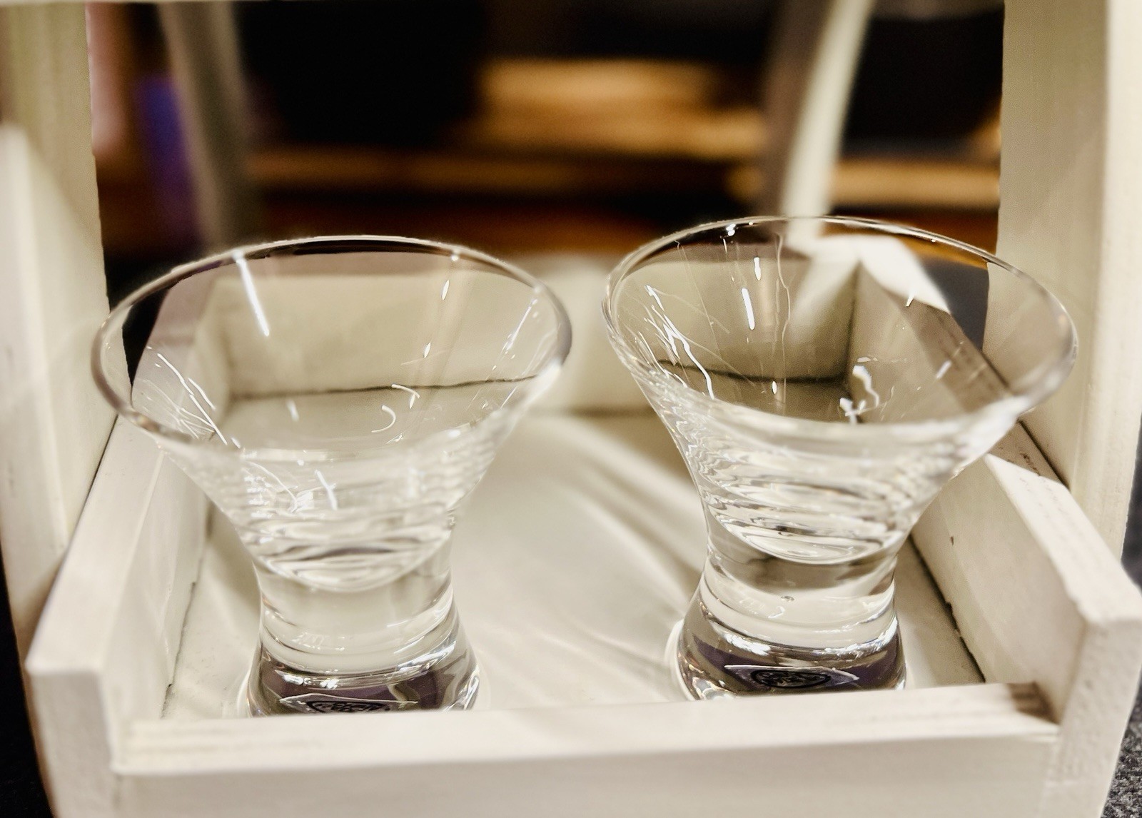 Vintage Stemless Mini Martini/Dessert 4oz Glasses