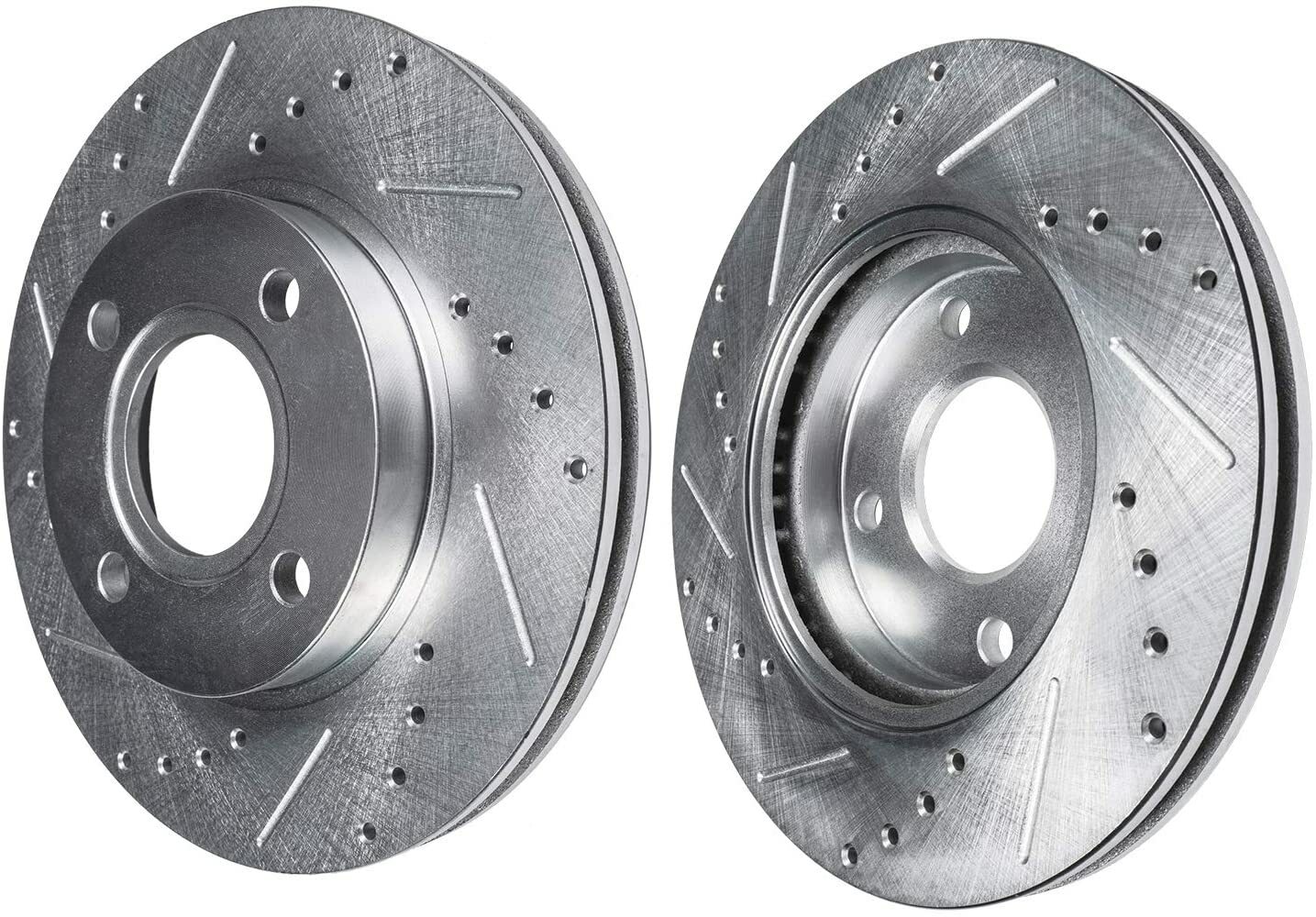 Front Drilled Brake Rotors Rear Drums for 1993 - 2002 Toyota Corolla Chevy Prizm