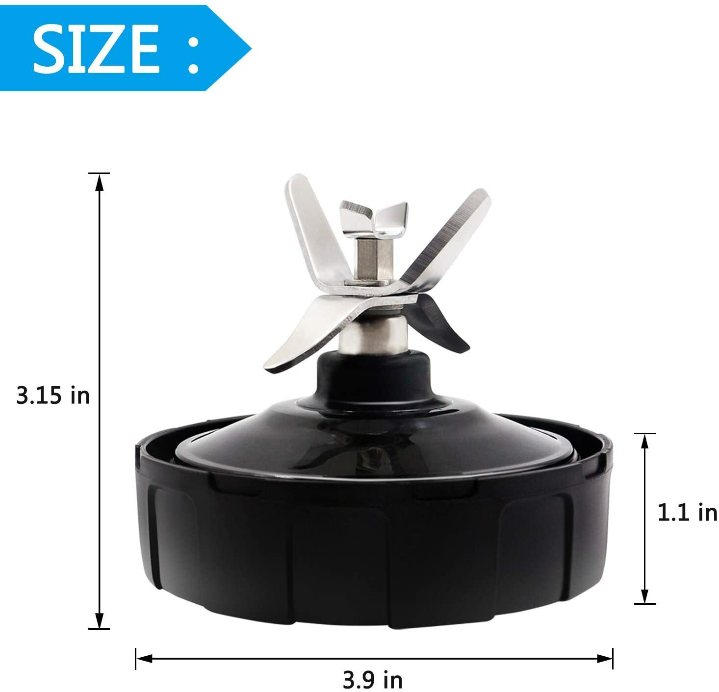 Replacement Extractor Blade For Nutri Ninja 7Fin Auto iQ BL480 BL482 BL640 BL642