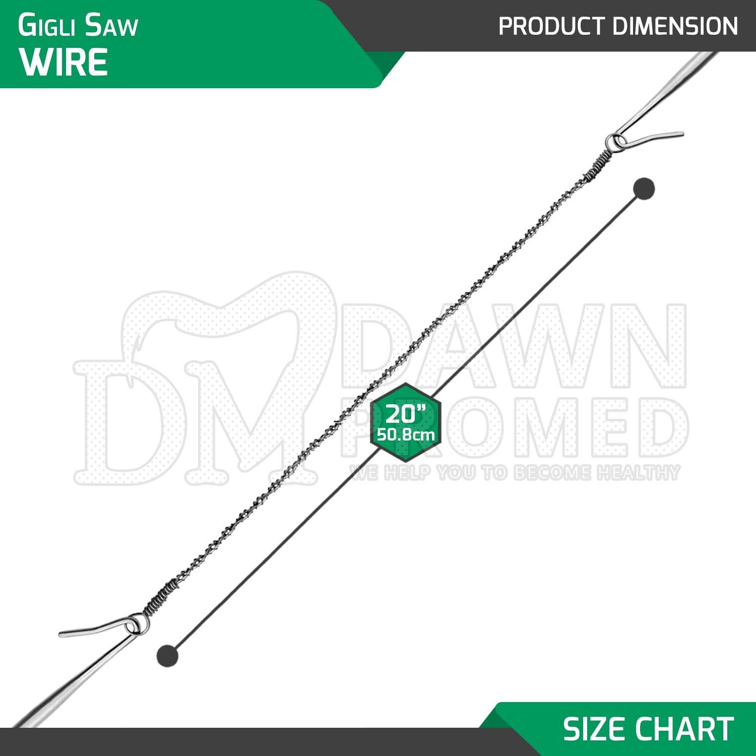 5 Pcs GIGLI Saw Wire 20" Neurology Orthopedic Surgical Instruments German Grade