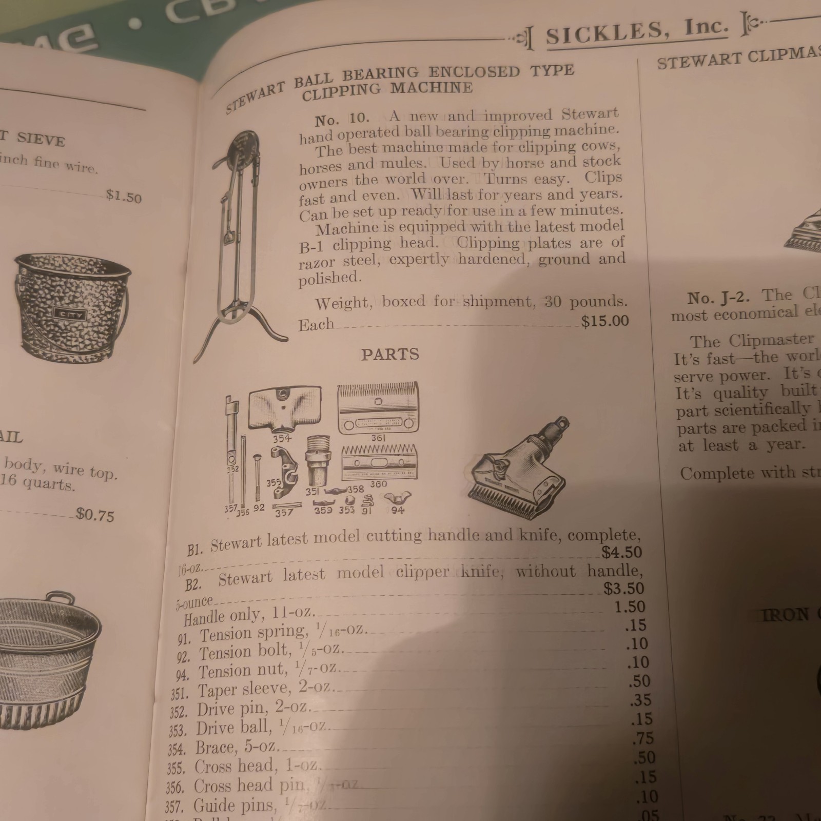 J.B. Sickles Saddle Catalog Show Race Horse Western English Early 1900s
