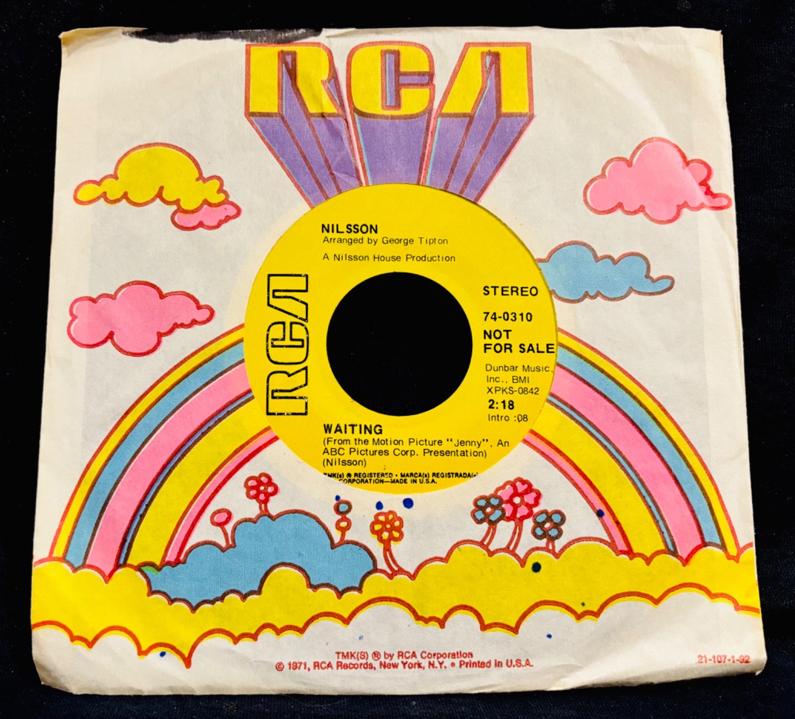 NILSSON • Signed I'LL BE HOME Promo 45 & Sleeve~HARRY NILSSON~RCA #74-0310