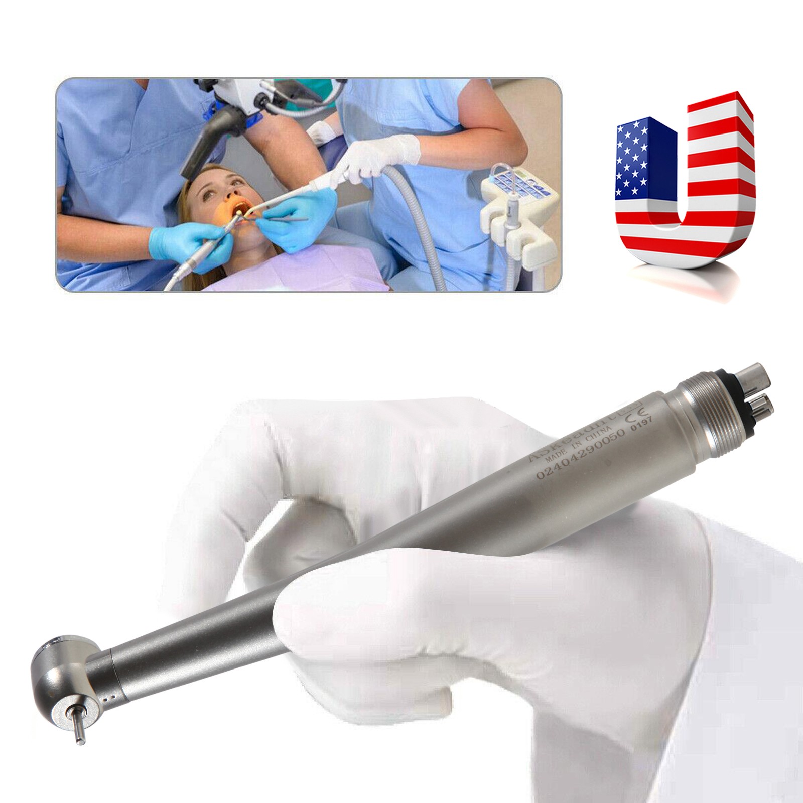 10pcs Dental High Speed Turbine Handpiece Push Button 4Hole NSK Pana Max Style
