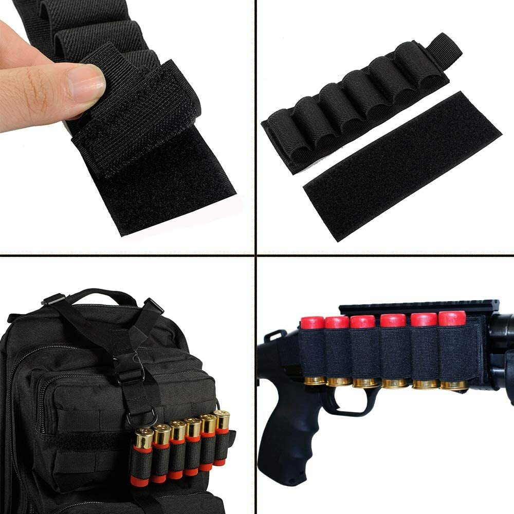 Tactical Molle 6 Rounds Shotgun Shell Holder Ammo Carrier Pouch for 12/20 Gauge
