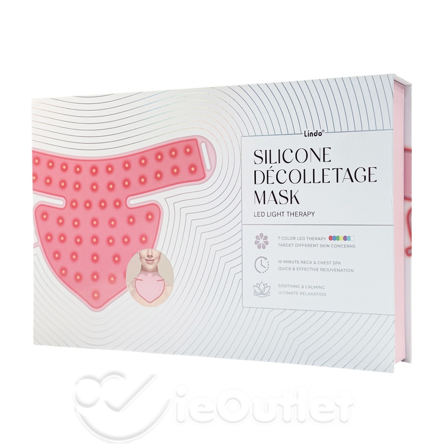 NEW Lindo Silicone Décolletage (Neck & Chest) 7-Color LED Light Therapy Mask