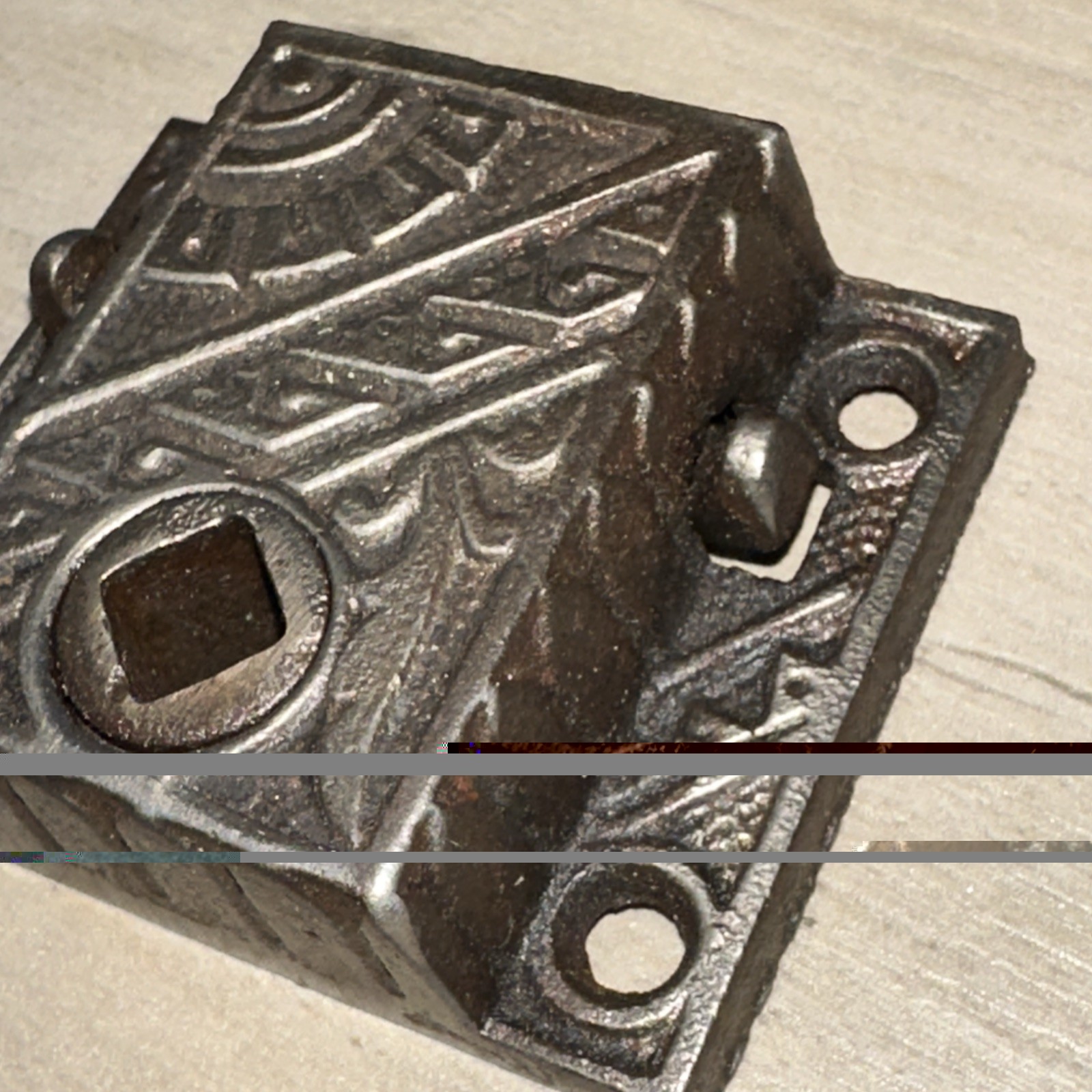 Antique Cast iron Eastlake Victorian Screen Door Latch Beautiful!!