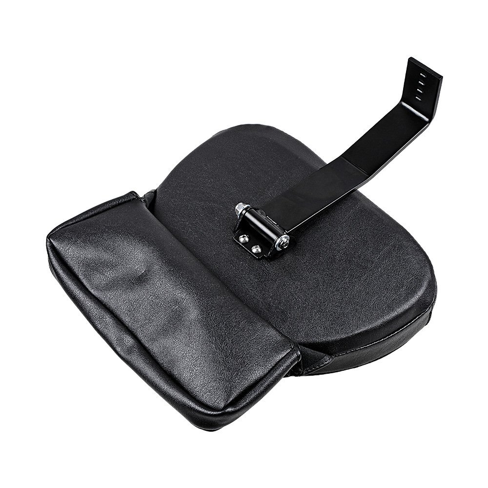 For 2007-2017 Harley Heritage Softail Adjustable Driver Rider Backrest Pad Black