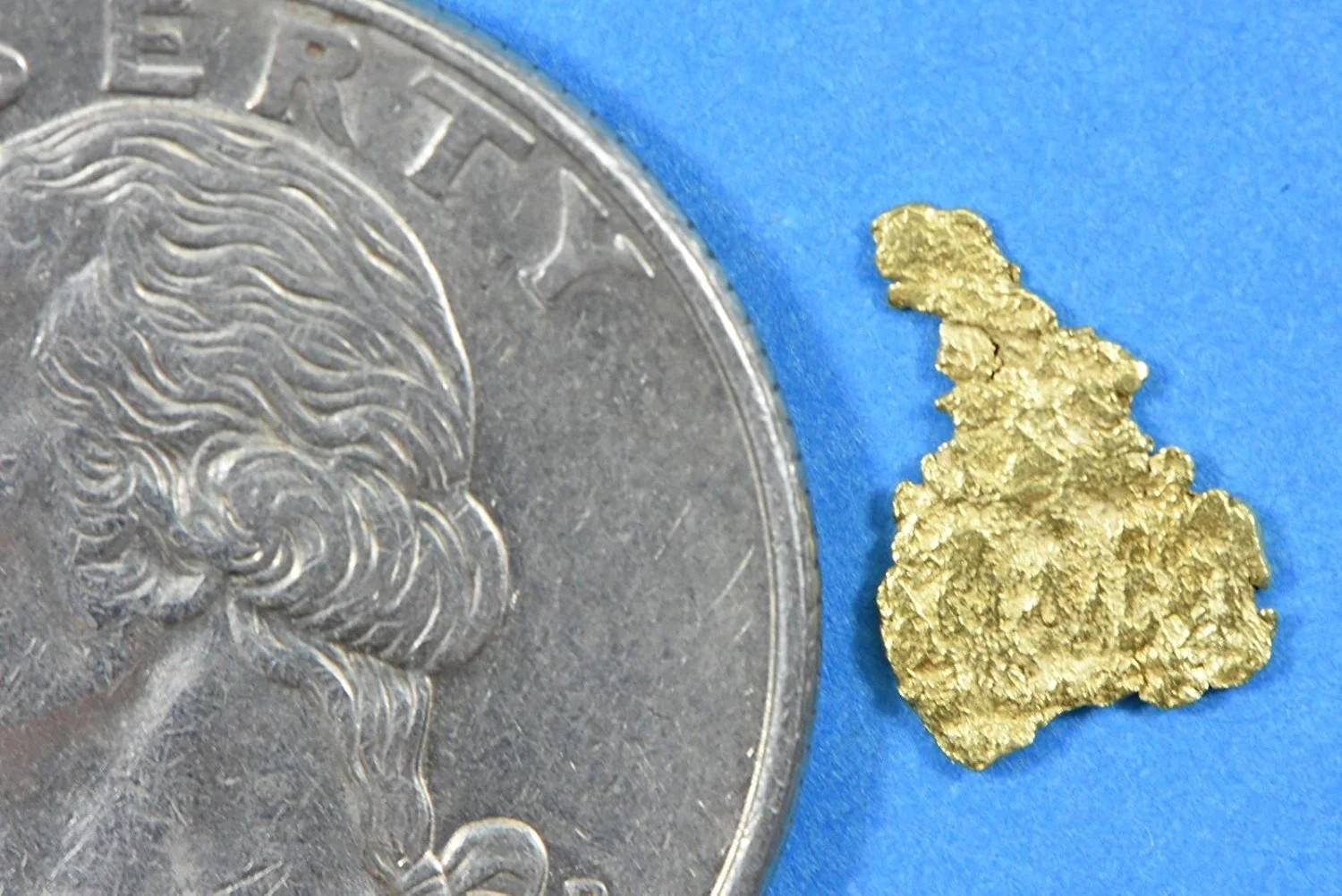 Alaskan-Yukon BC Gold Rush Natural Gold Nugget 0.25 Grams Genuine