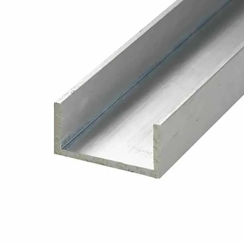 Aluminum U-Channel 8 Feet 1" Leg x 2" Base Width x 1-3/4" Inside x 1/8" Thick