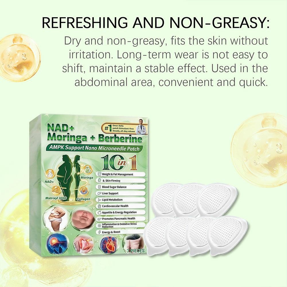 Moringa Berberine 10 in 1 Advanced Nano Microneedle Patch Weight Loss -