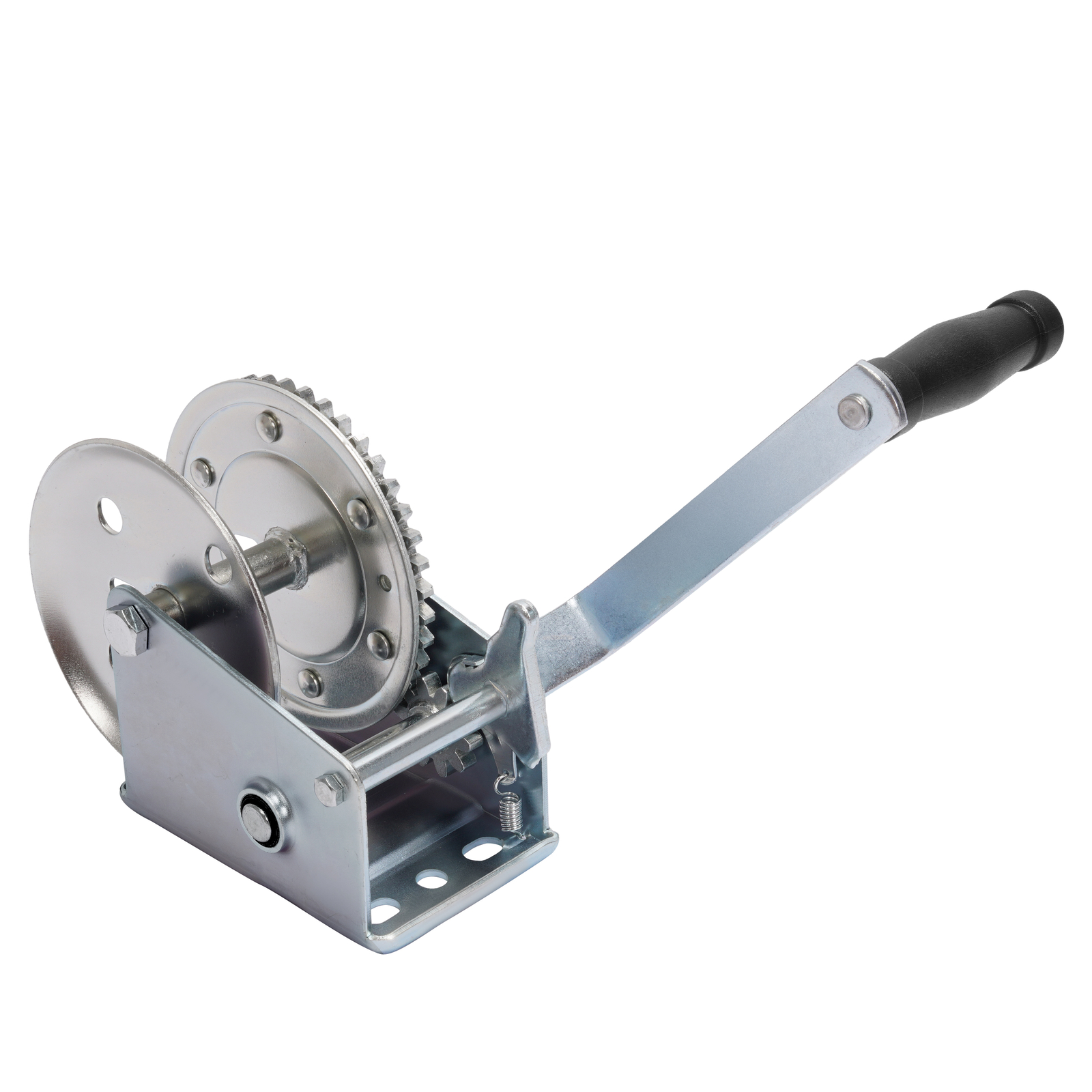 1400LB Steel Horizontal Pulling Hand Winch w/Ratchet Galvanized For Boat Trailer